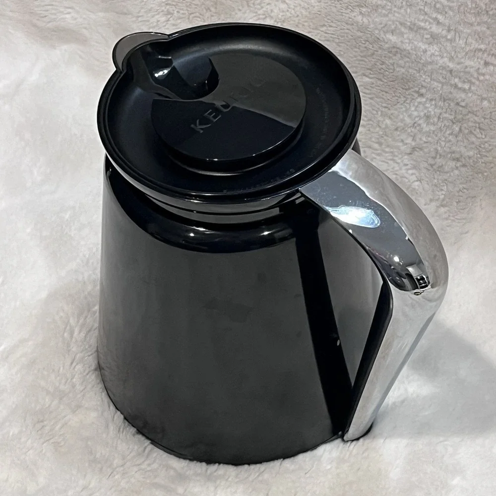 Keurig 2.0 32oz Replacement Thermal‎ Carafe Black with Chrome Silver Handle